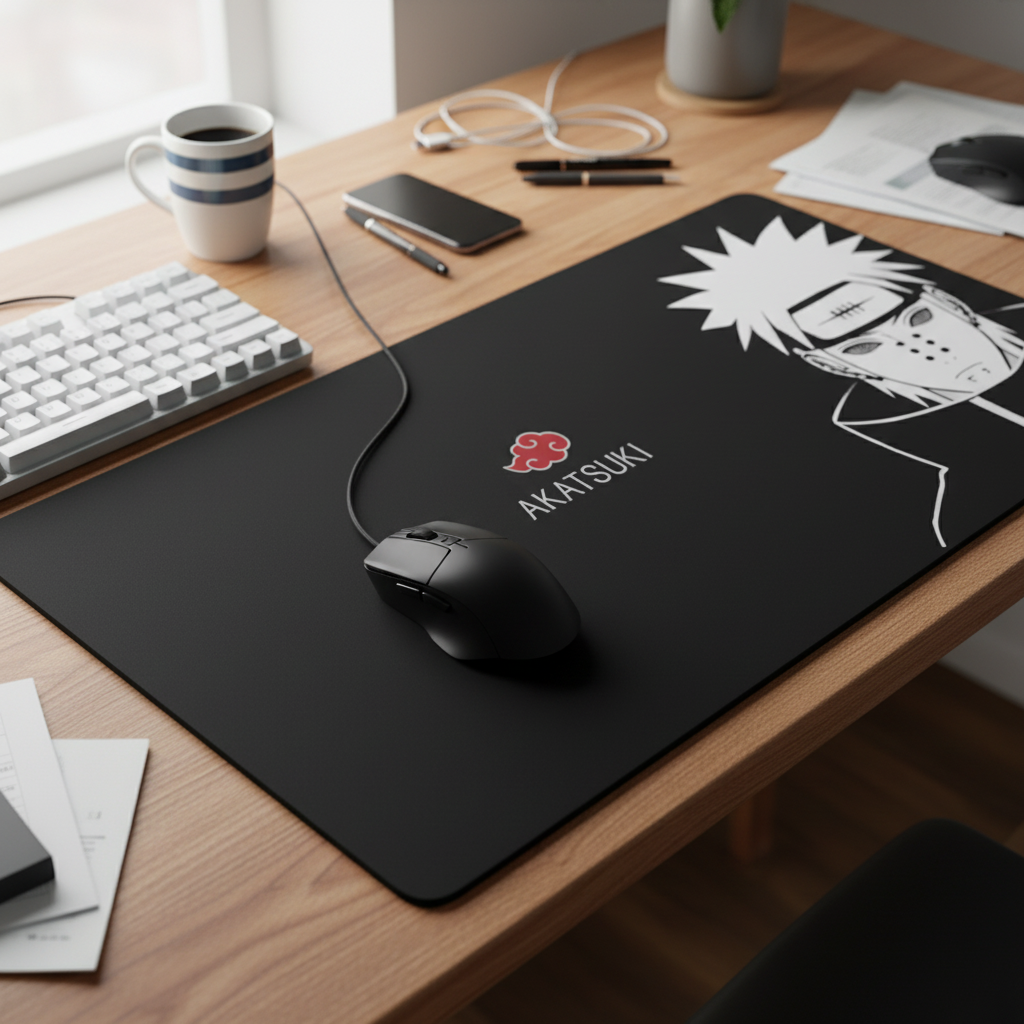 Akatsuki mousepad customer photo - varied setup
