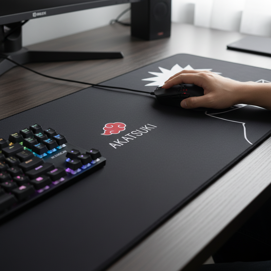 Akatsuki mousepad gaming setup